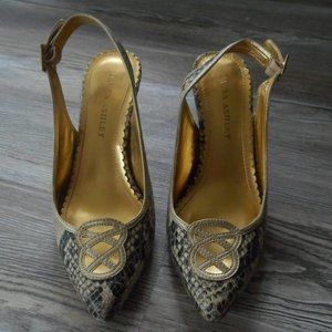 Laura Ashley Snakeskin Heels